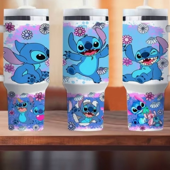 Stitch (Disney) 40 oz Stainless Steel Tumbler with Handle NIB NWT - Picture 1 of 4